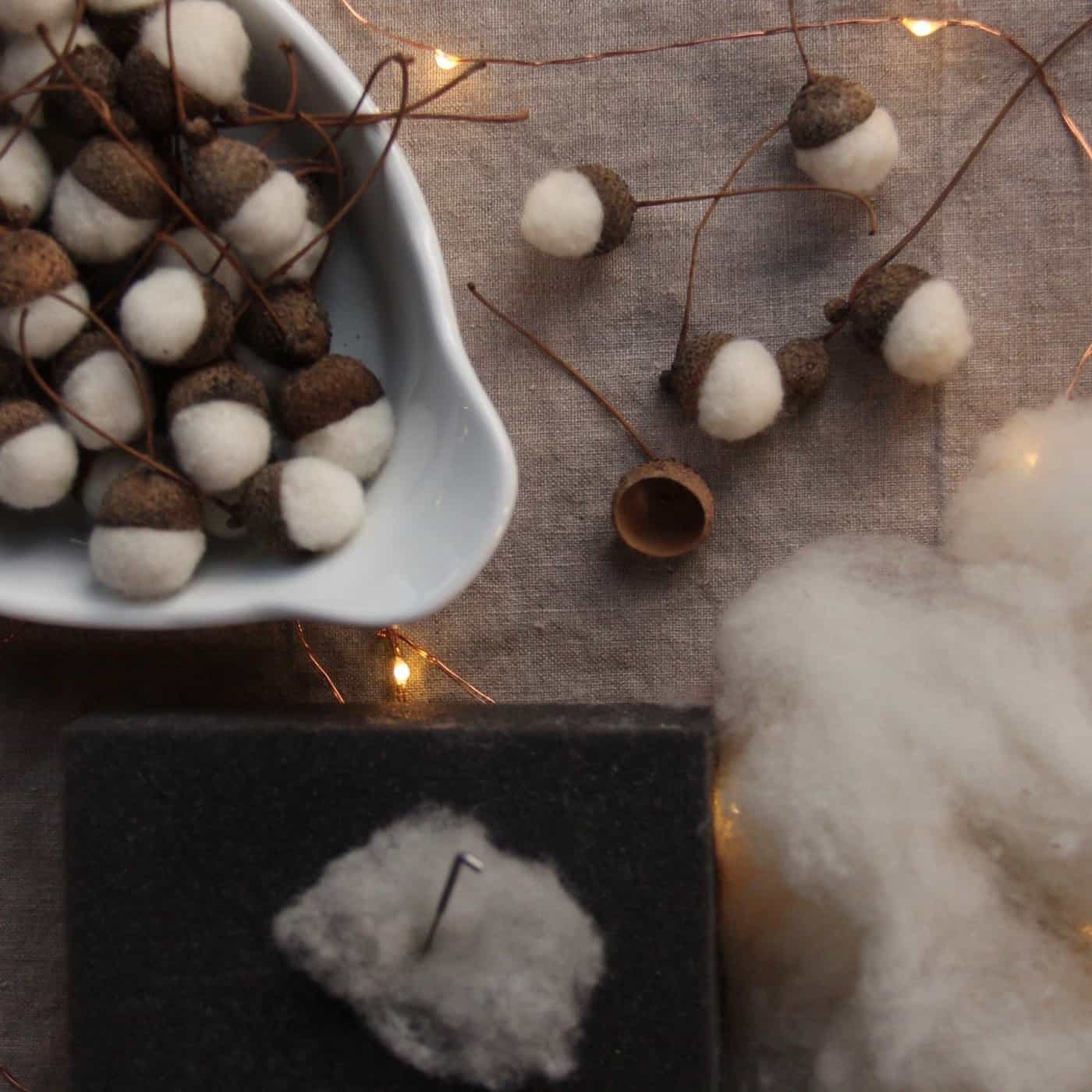 How to make felted acorns | home for the harvest