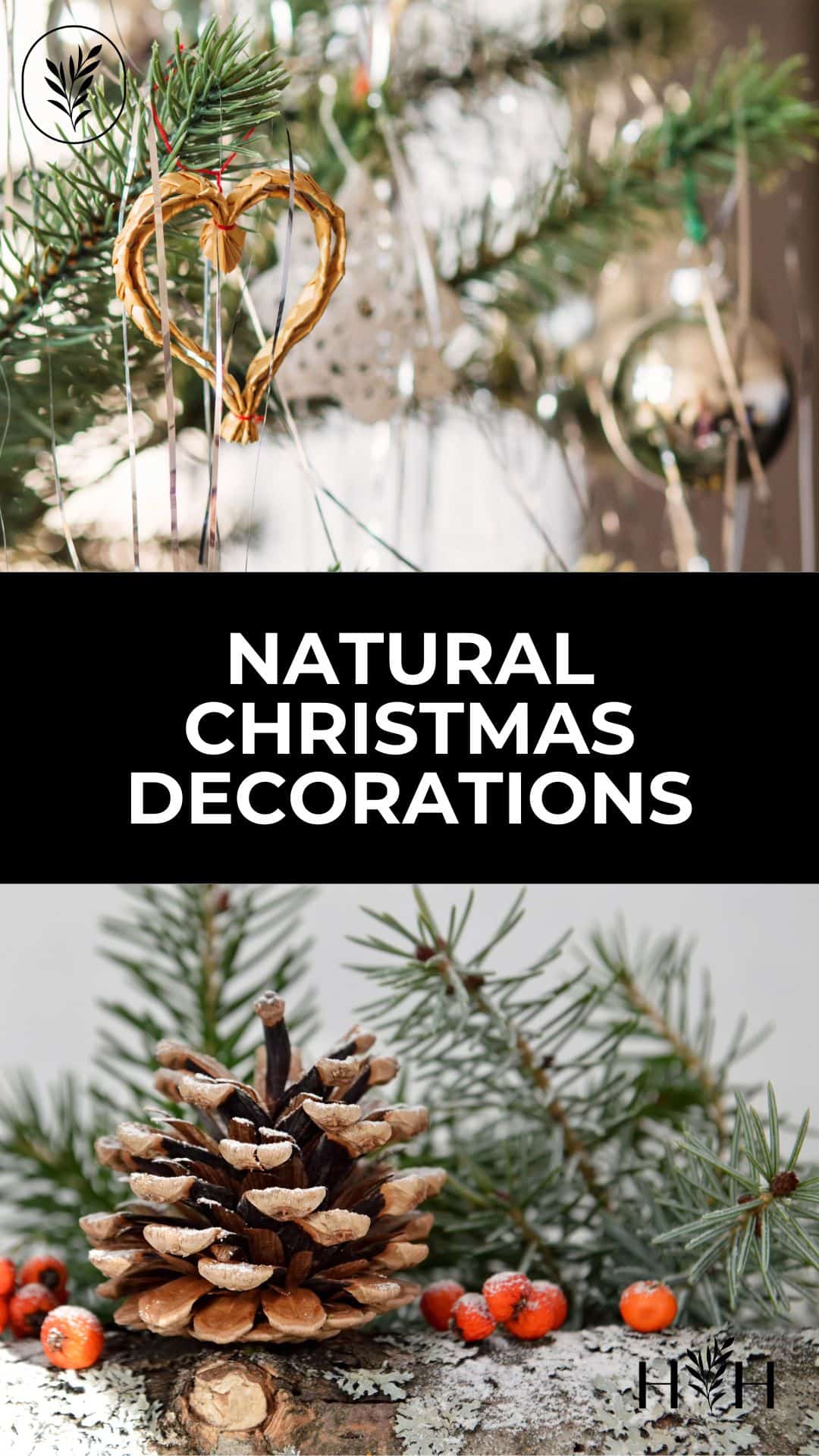 Natural christmas decorations via @home4theharvest