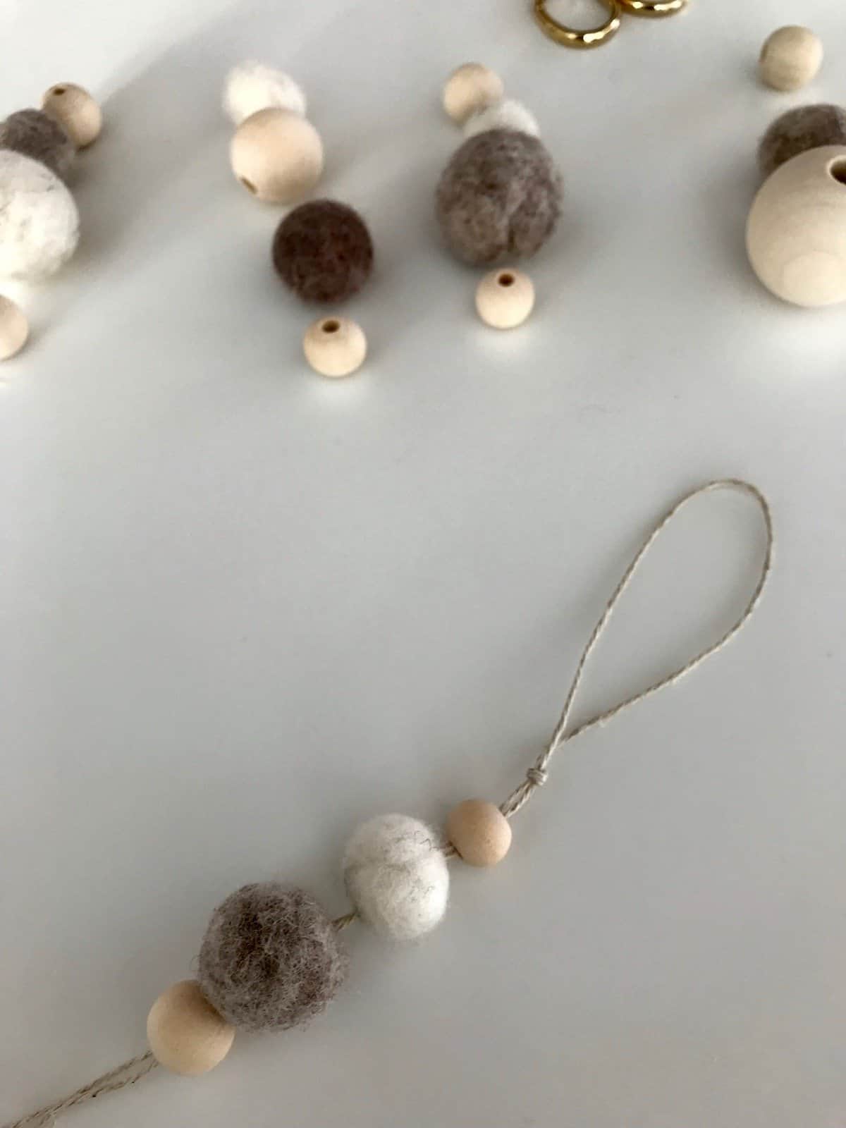Wood bead and felt ball ornaments 🧶 🌟 Dive into a world of creativity