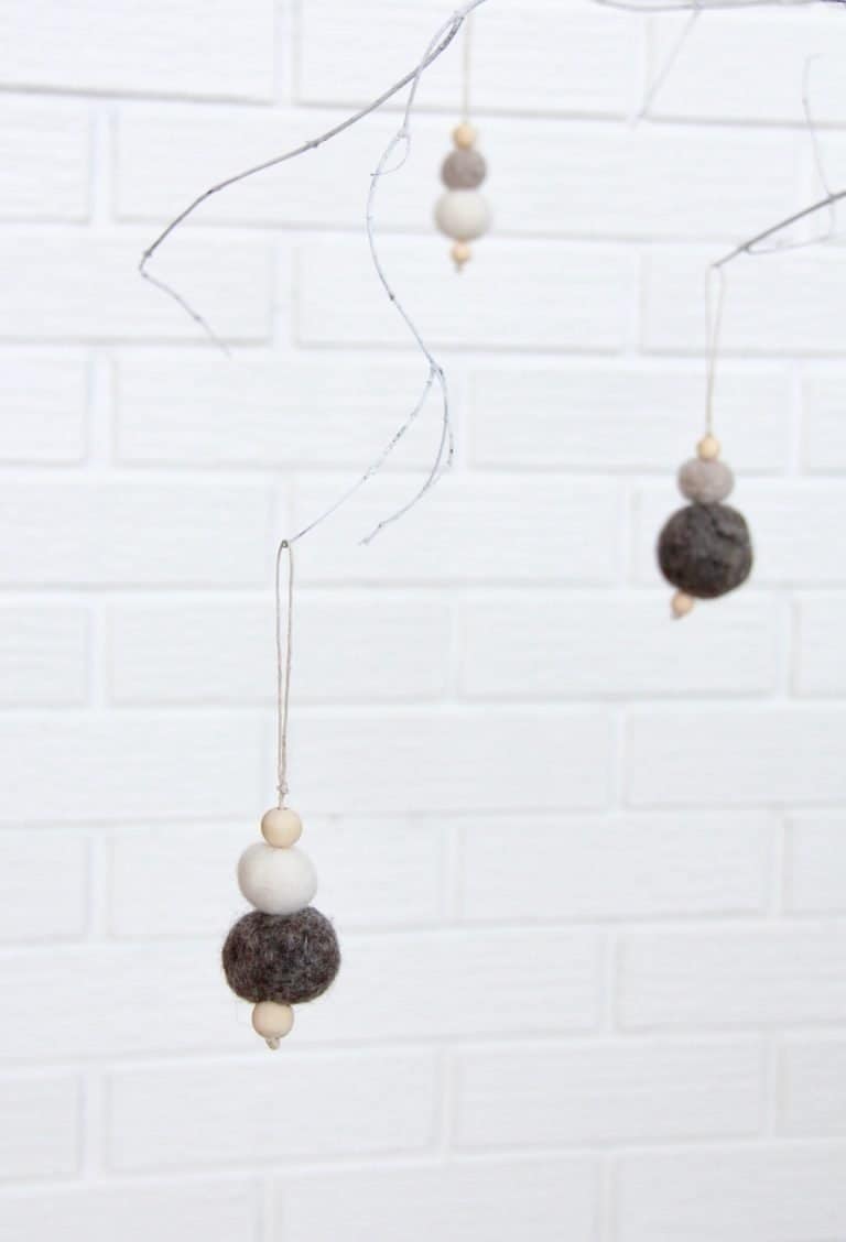 Wood bead and felt ball ornaments 🧶 🌟 Dive into a world of creativity