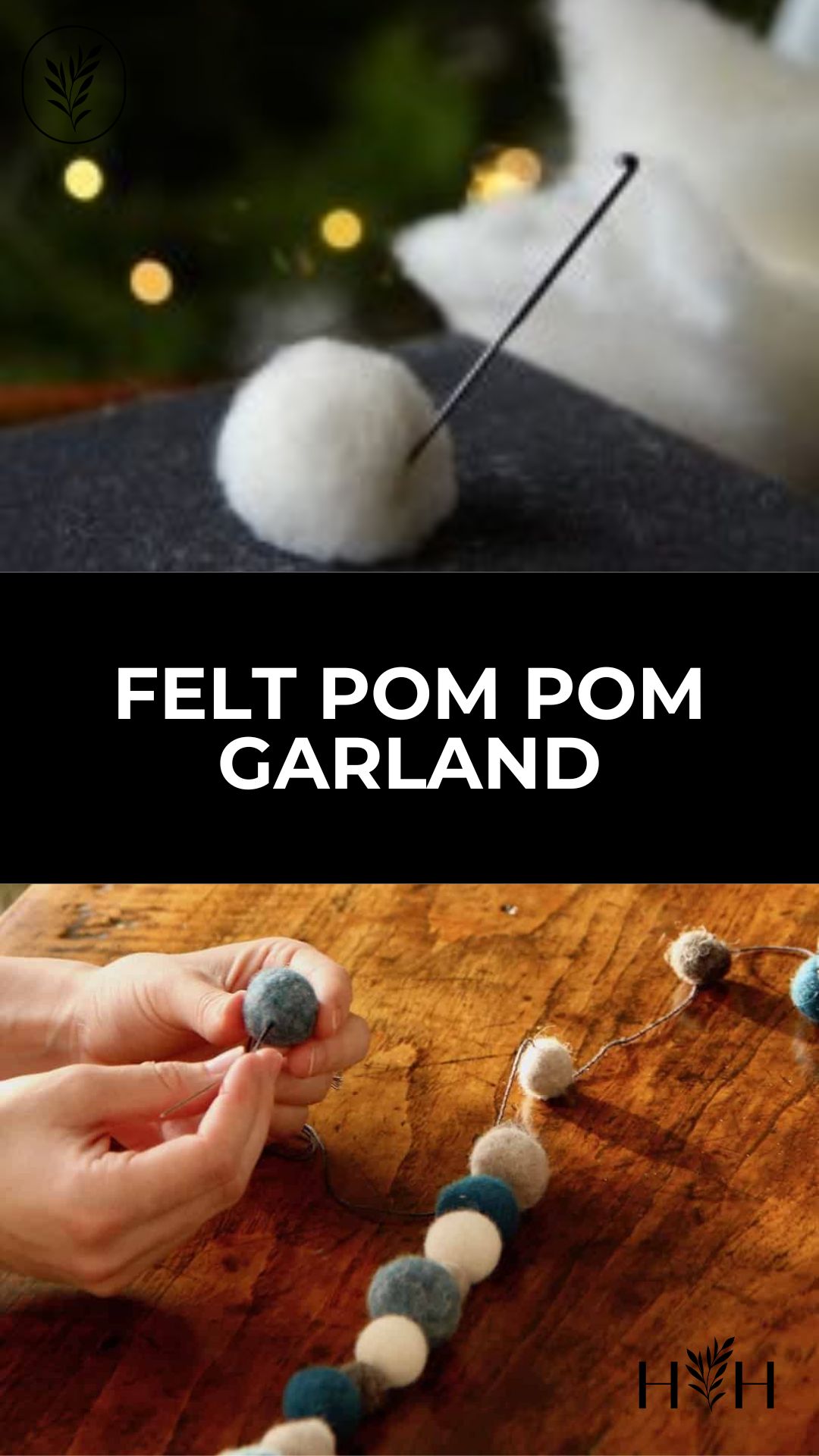 How to make a felt pom pom garland 🌈 ✂️ Dive into a world of
