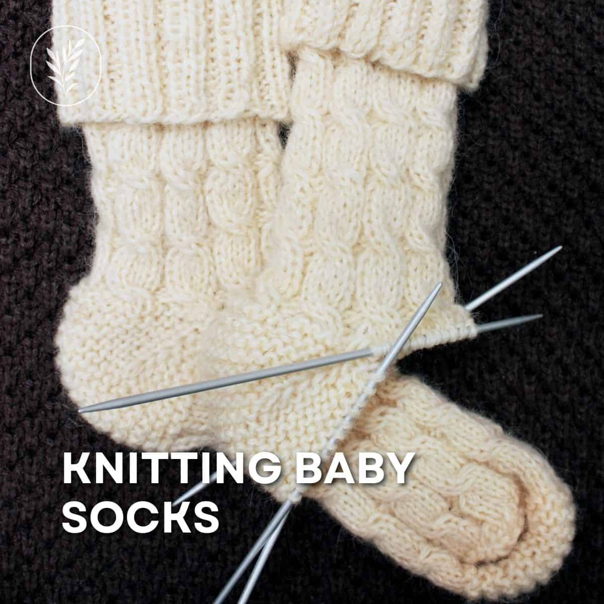 Knitting baby socks via @home4theharvest
