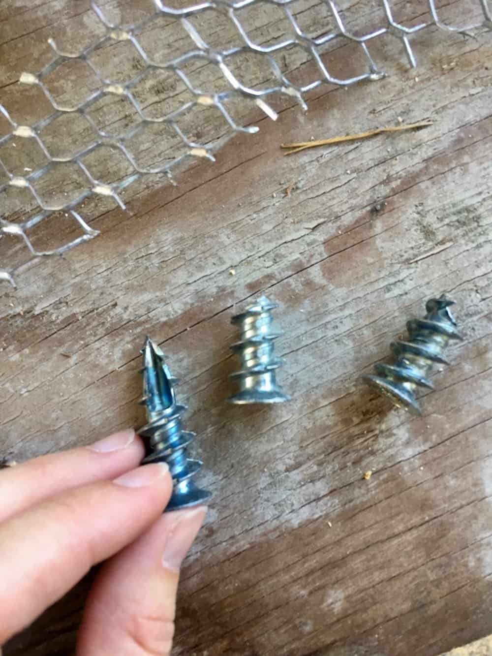 Fasteners for diy dining table - pour into concrete - on plywood backdrop