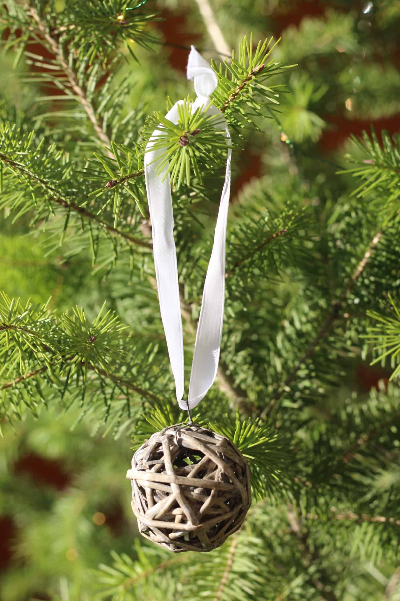 Twig ball christmas tree ornament