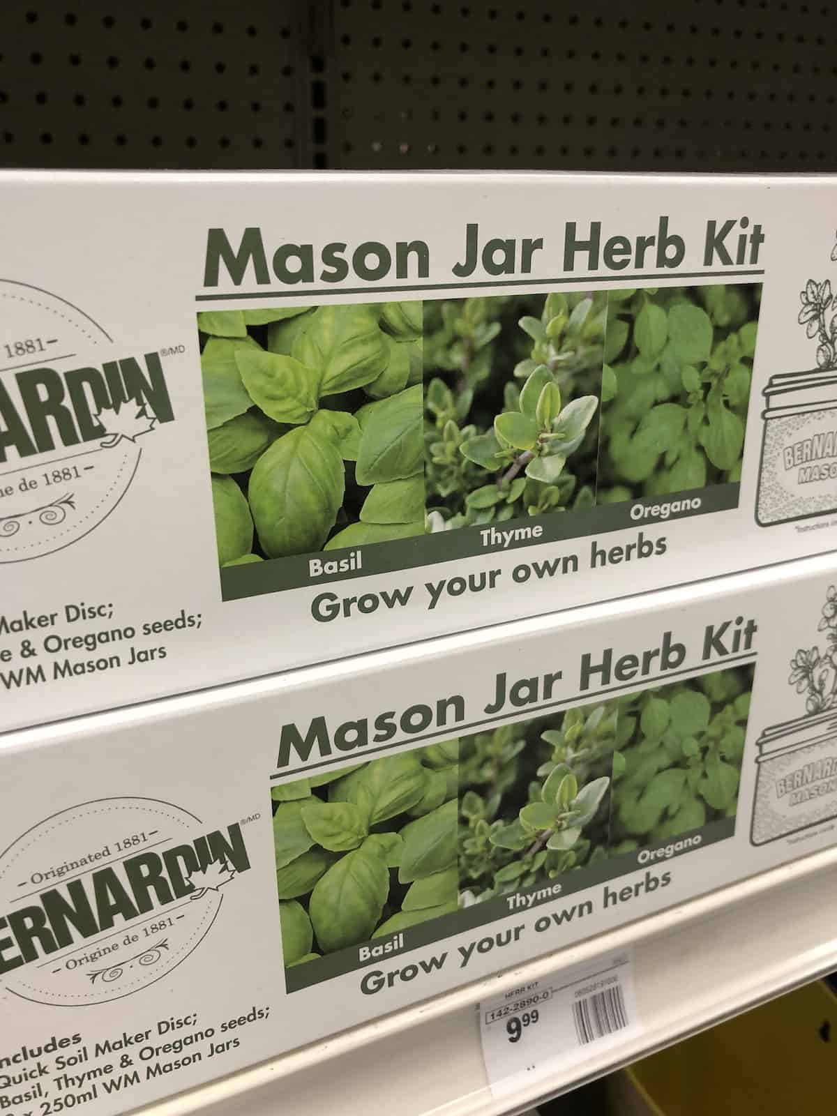 Mason jar herb kit box gift