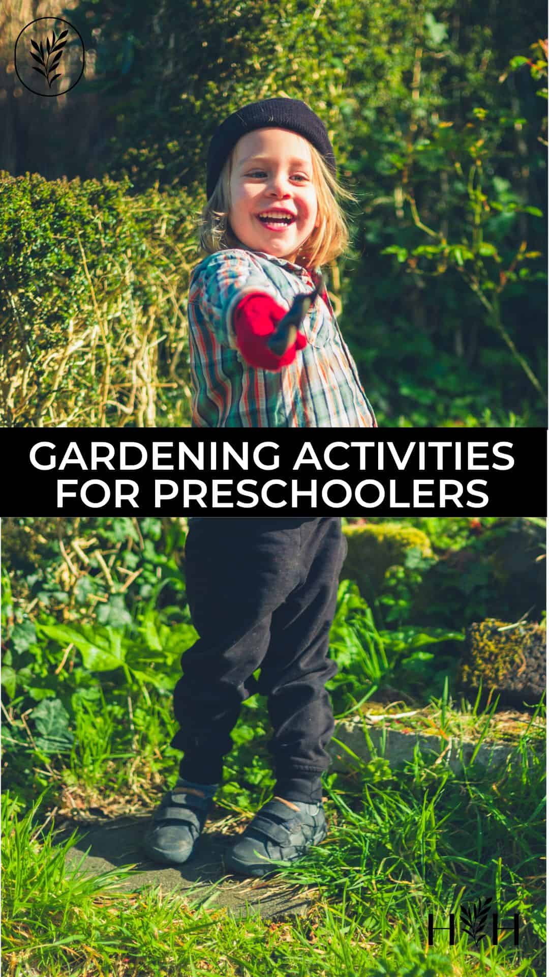 Gardening activities for preschoolers via @home4theharvest