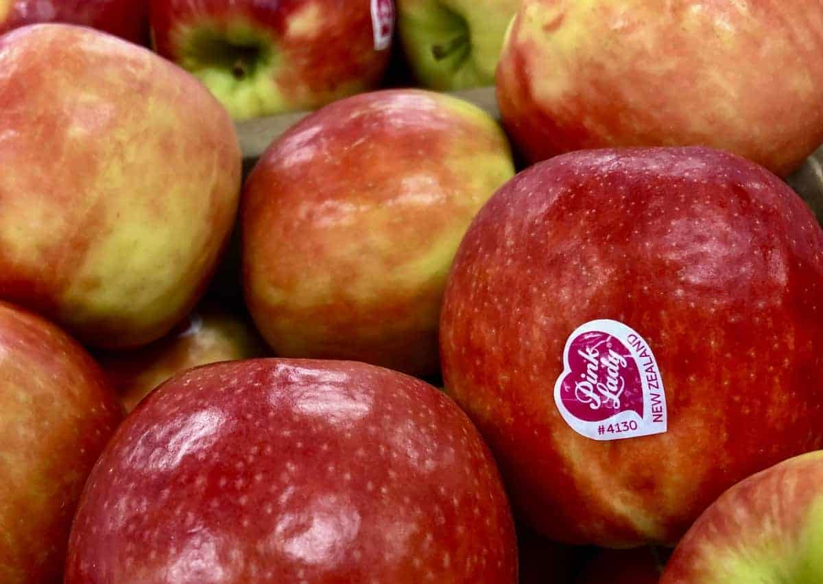 Pink Lady Apples with Sticker (Cripps Pink Variety)