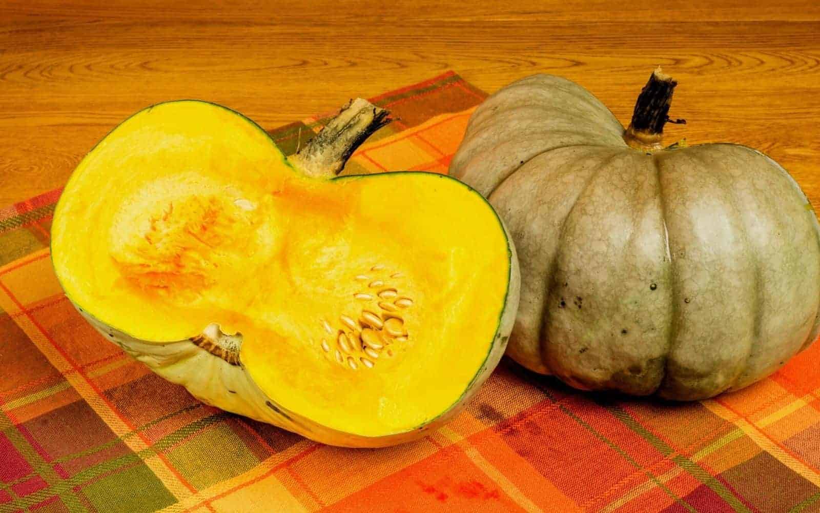 Jarrahdale pumpkin inside flesh