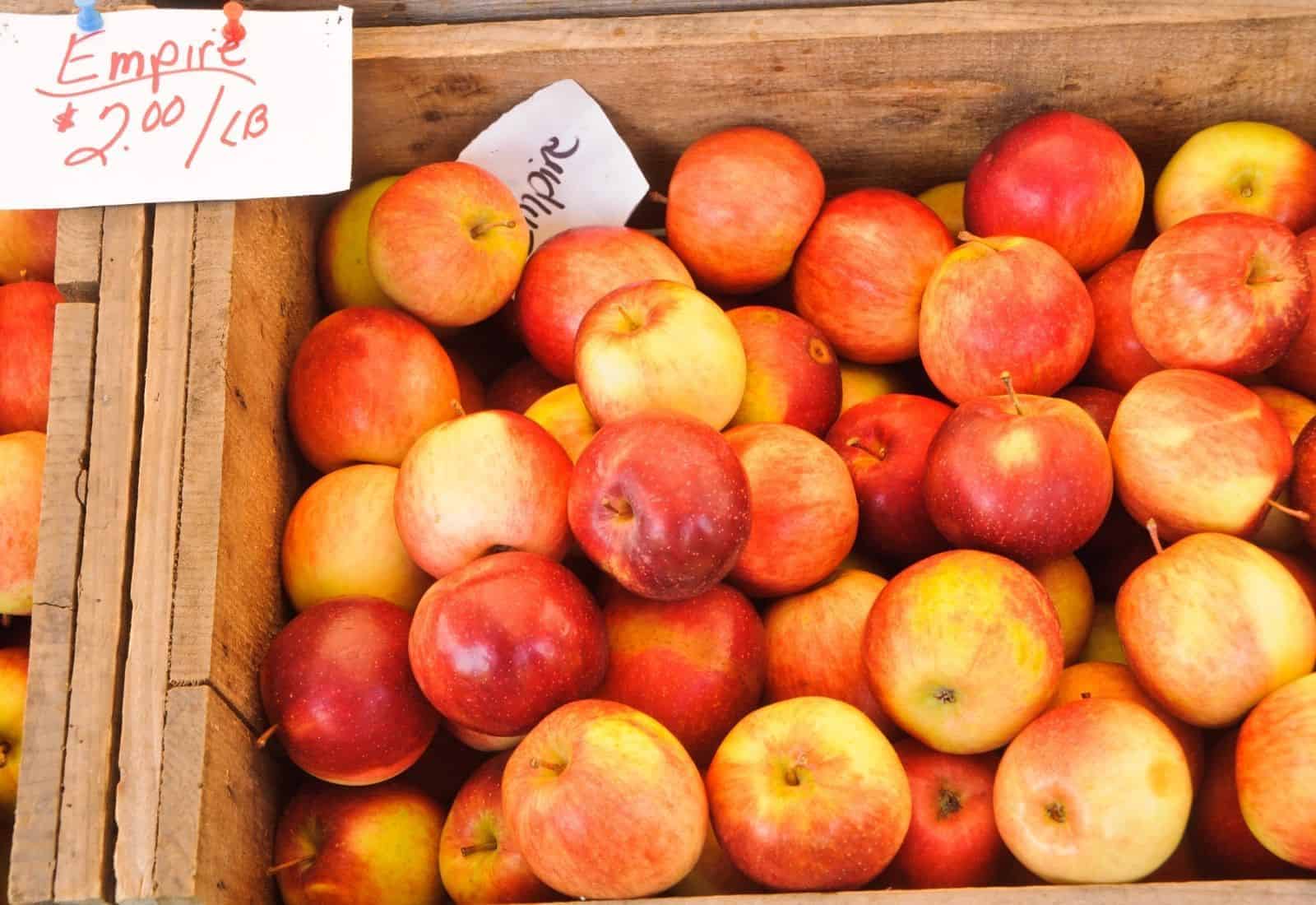 Empire apples - cost at the market