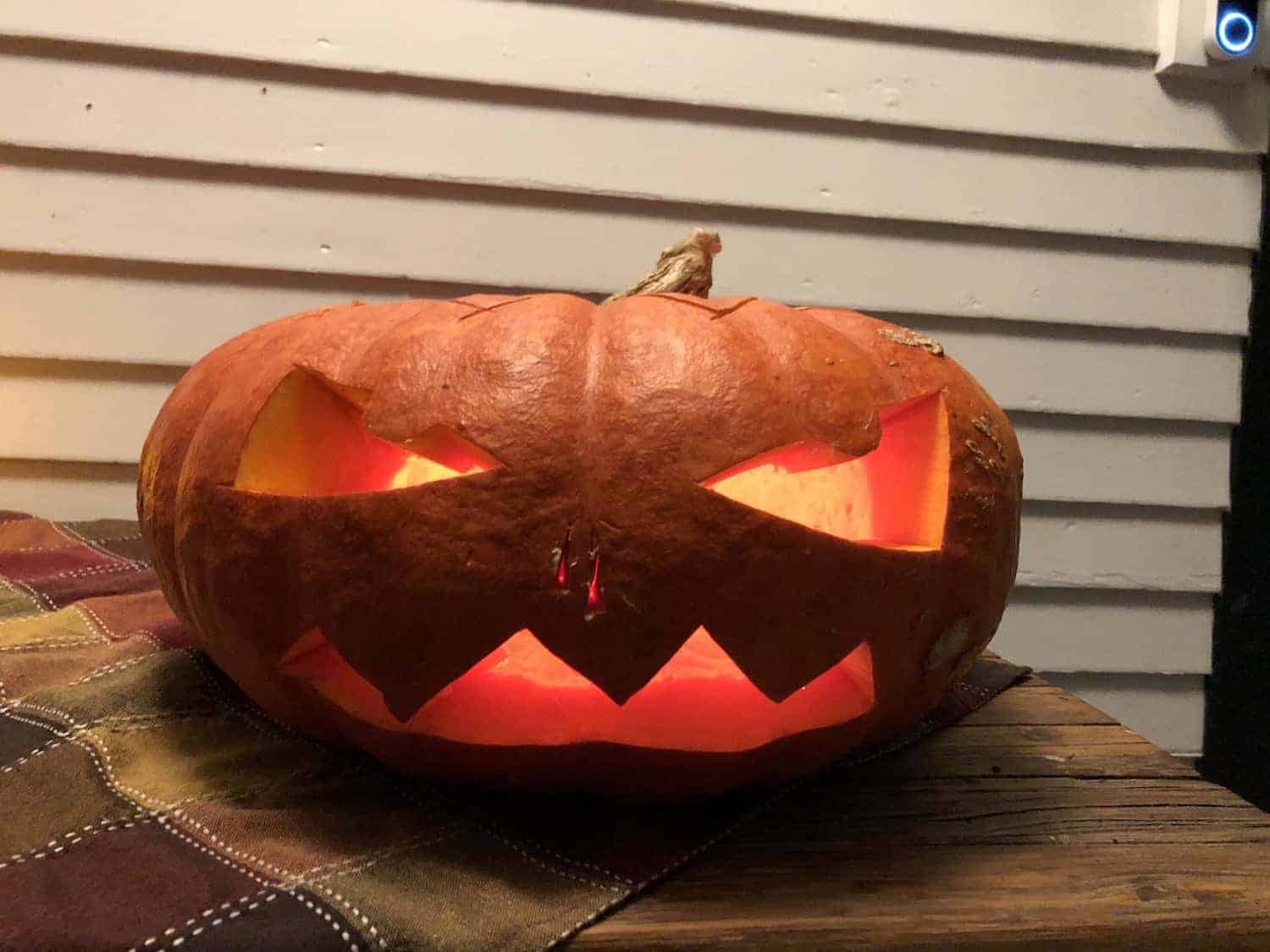 Pumpkin with scary face