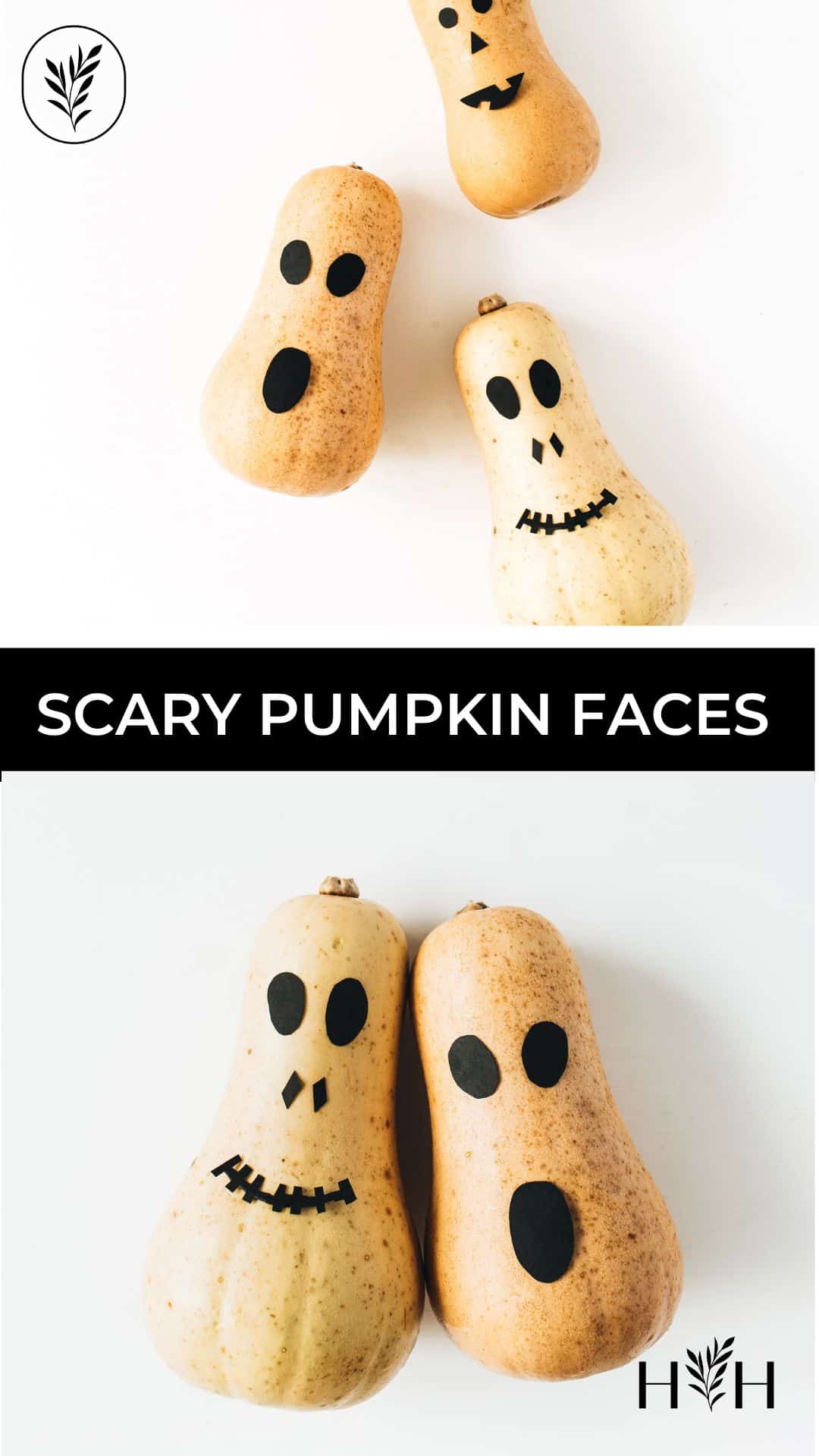 Scary pumpkin faces via @home4theharvest