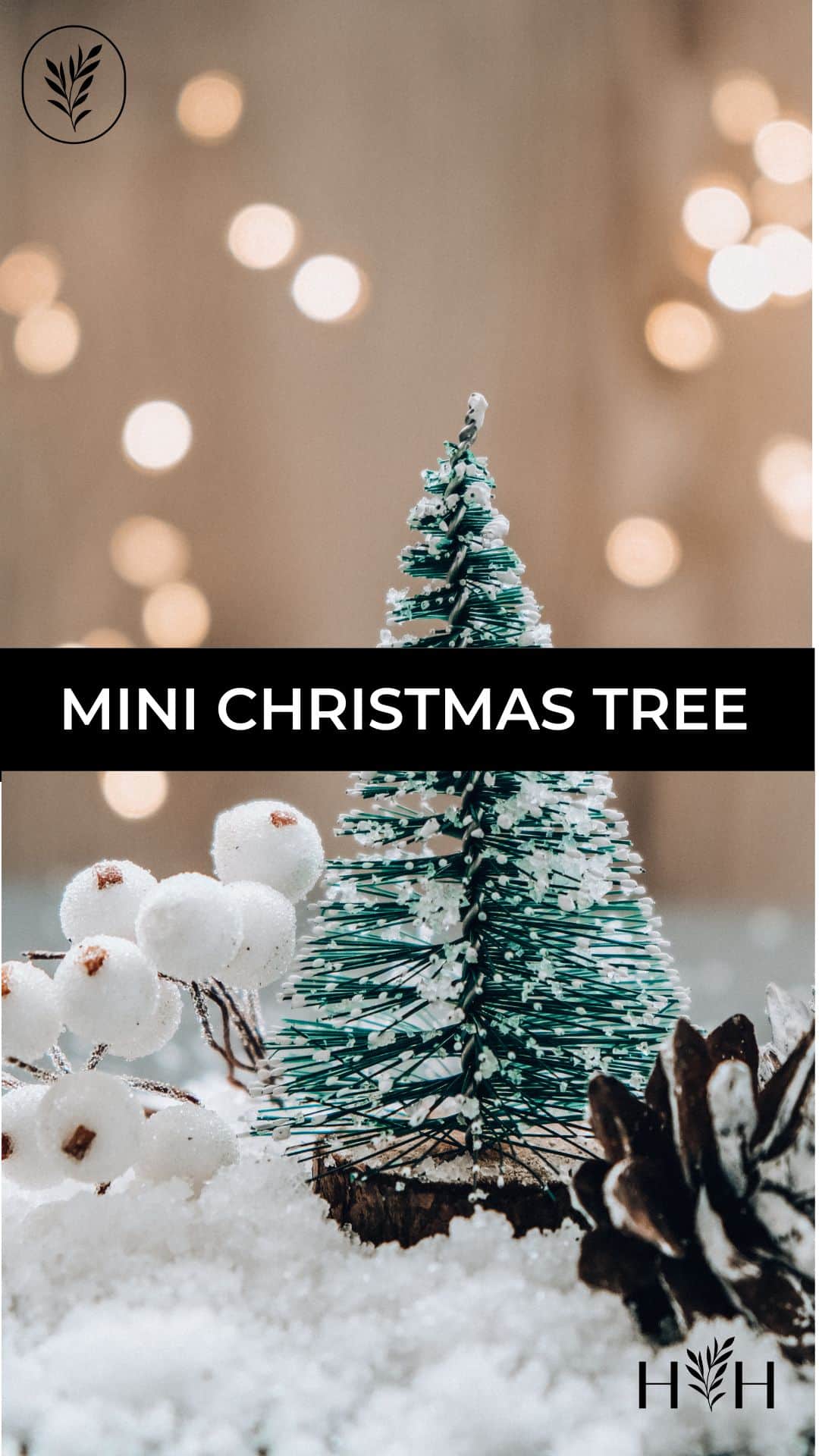 Mini christmas tree via @home4theharvest