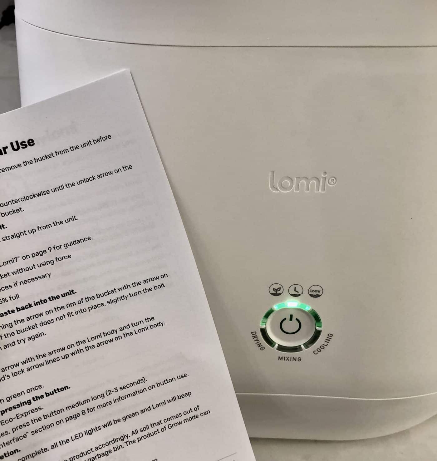 Lomi - composter machine for indoor kitchen food waste composting