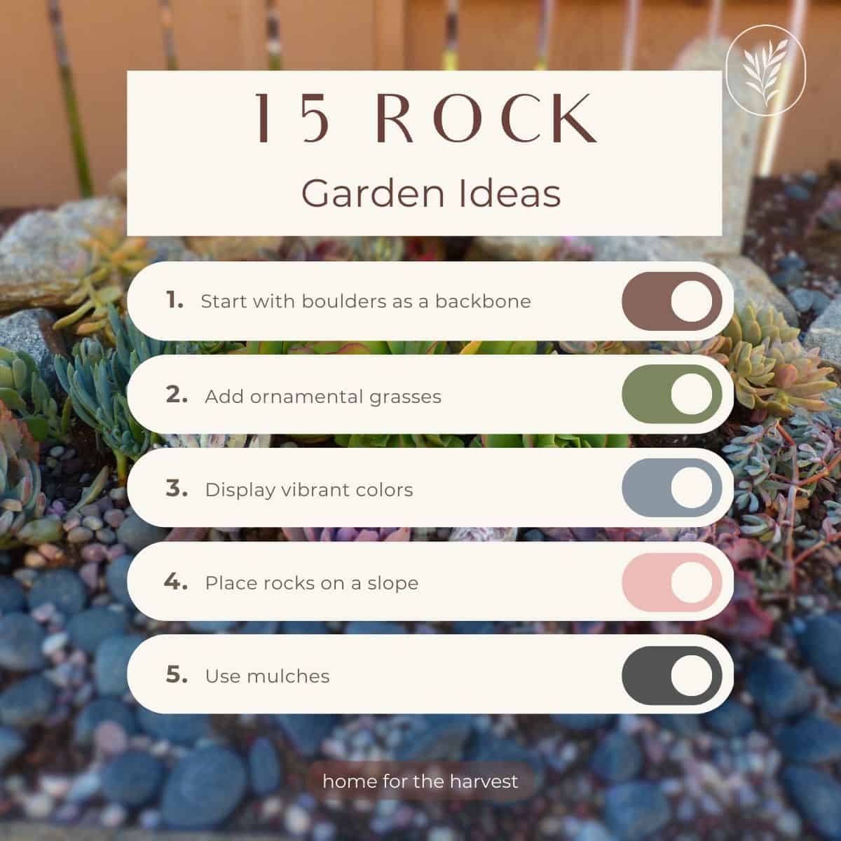 15 rock garden ideas - instagram via @home4theharvest