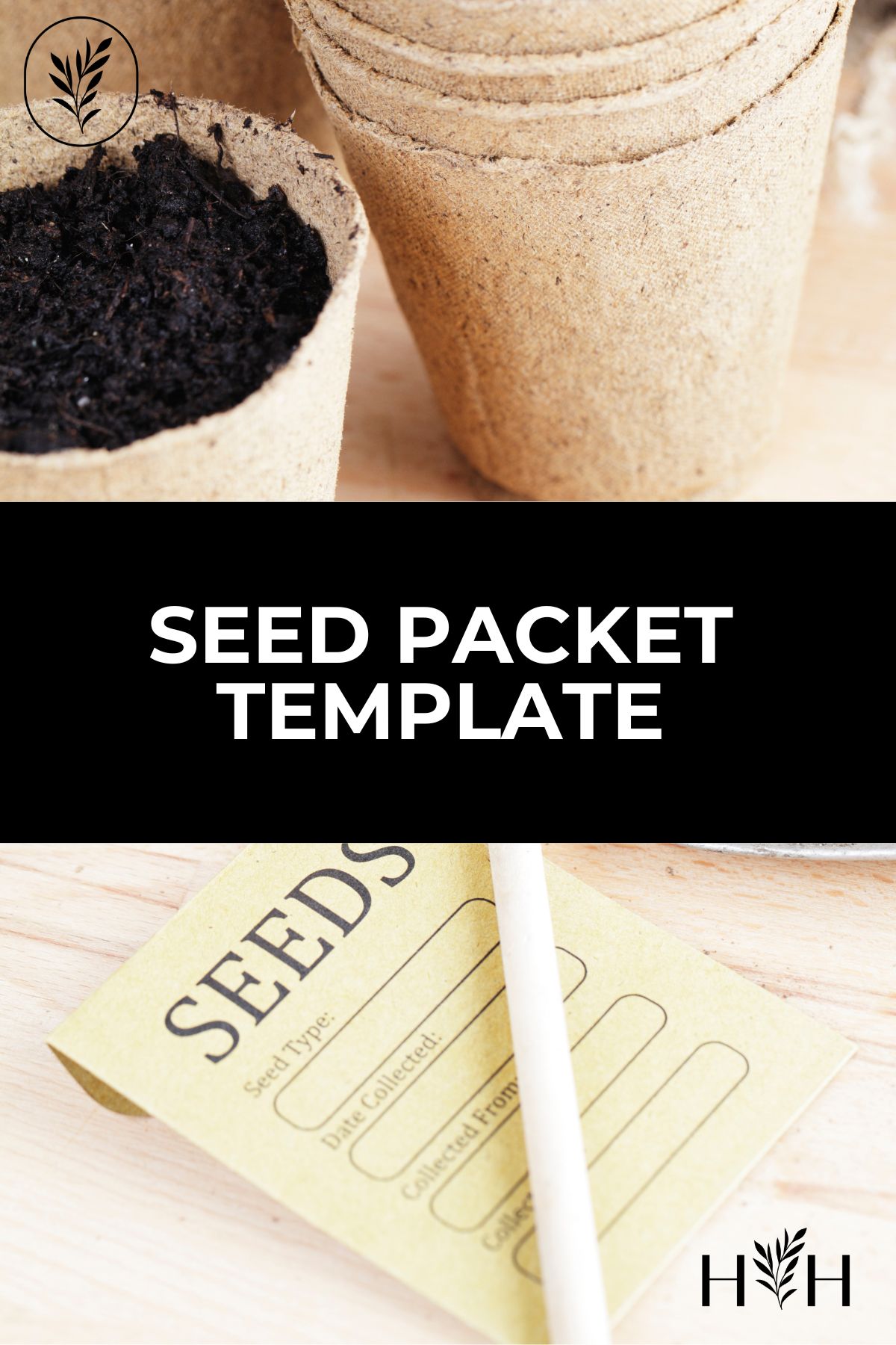 Seed packet template (printable pdf and instructions) via @home4theharvest