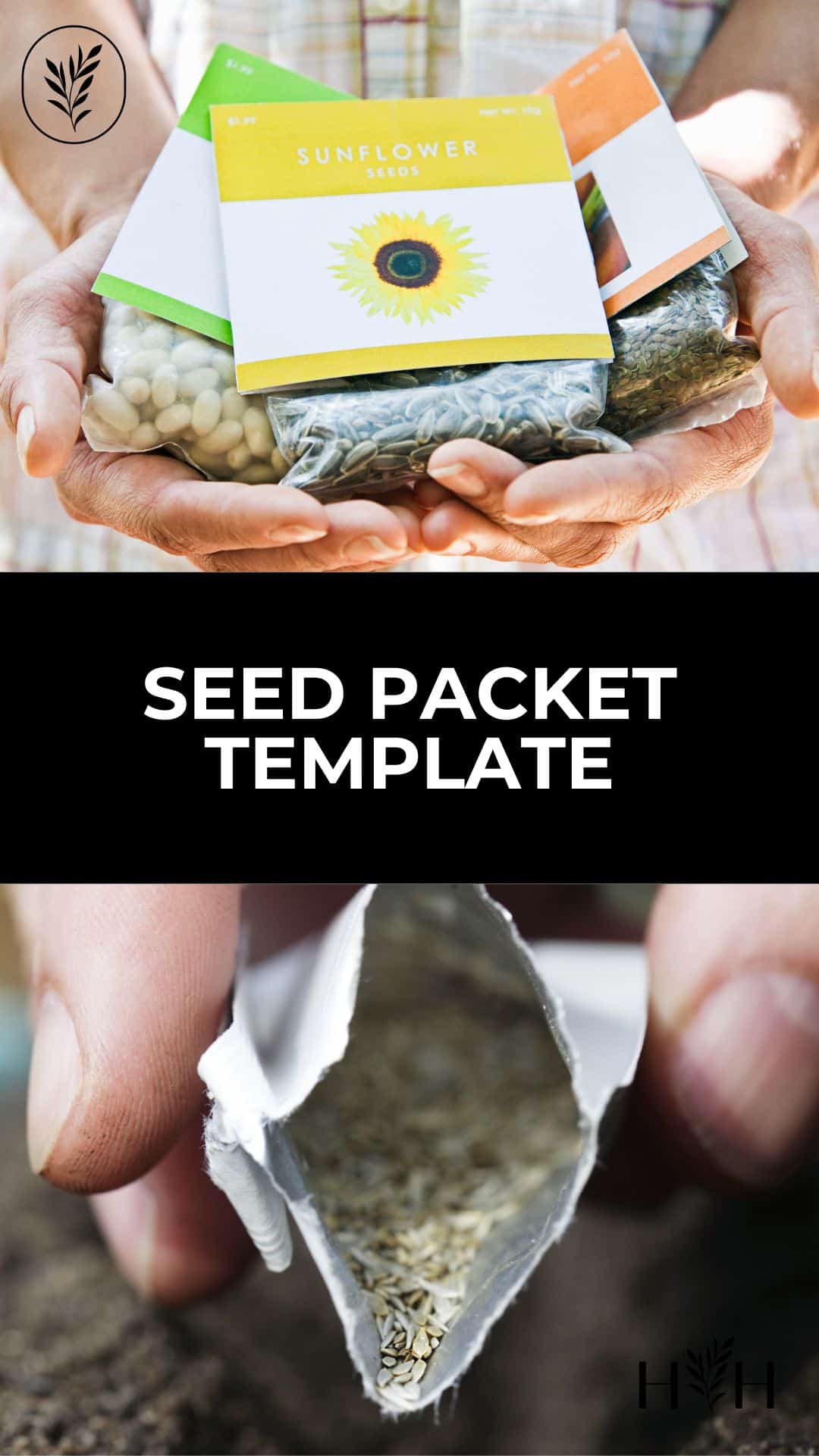 Seed packet template via @home4theharvest