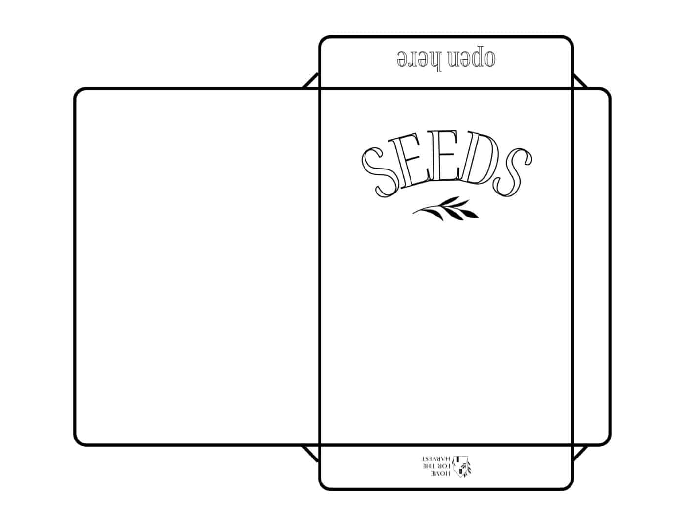 Seed packet template - home for the harvest garden blog 2023 - 1