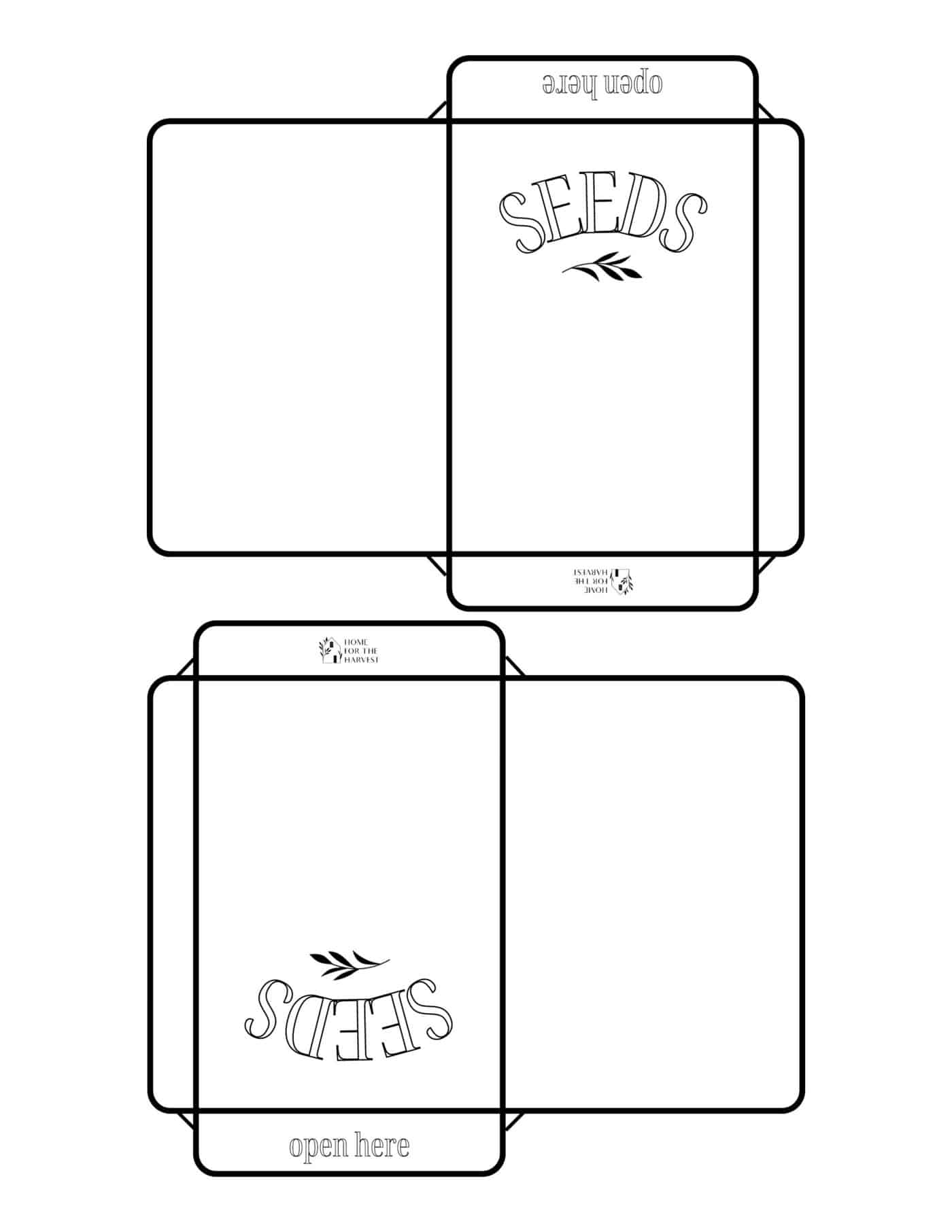 Seed packet template - small size - home for the harvest garden blog 2023 (1)