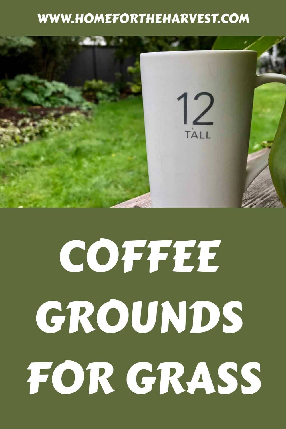 Coffee grounds for grass generated pin 8215