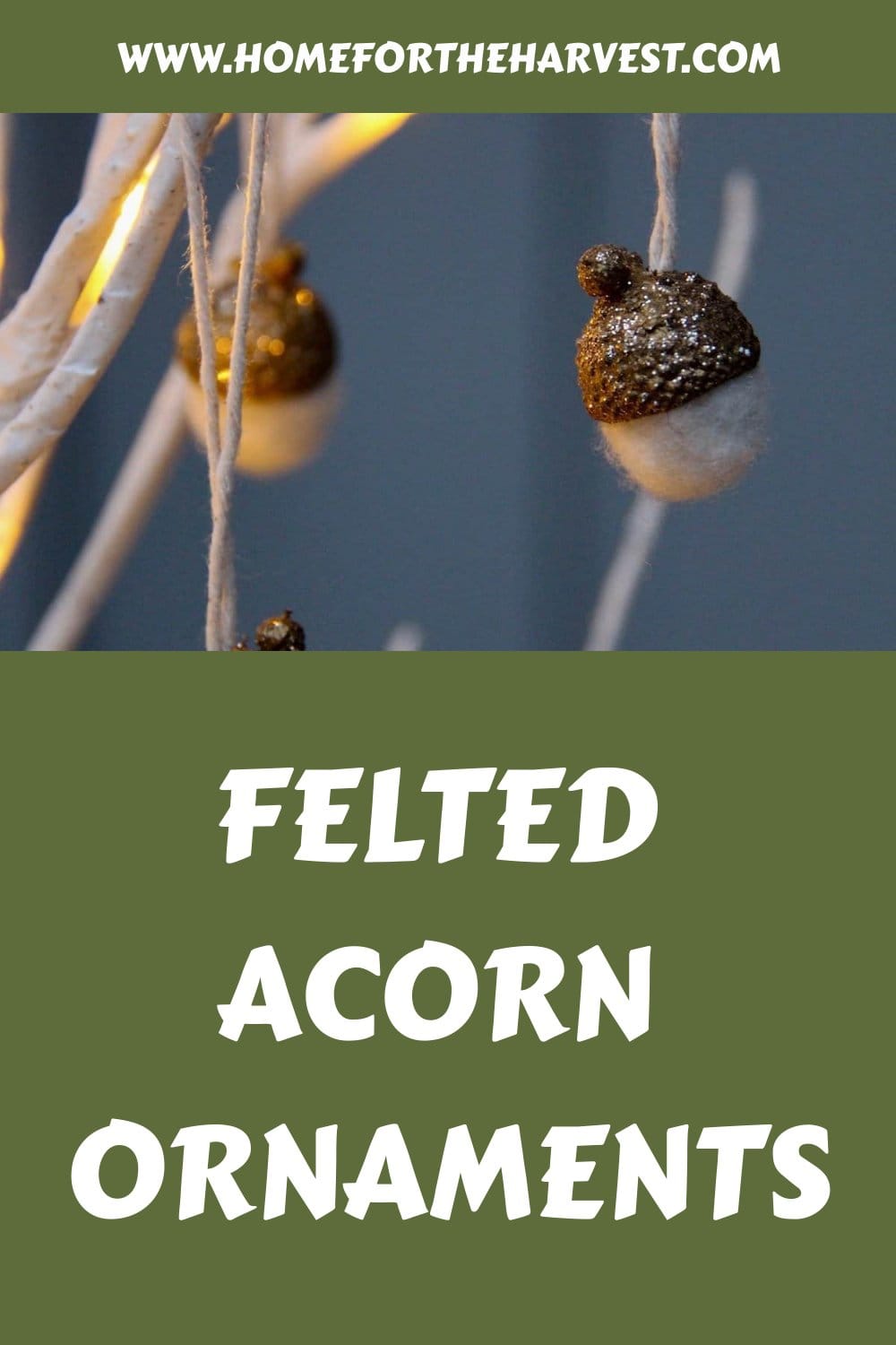 Felted acorn ornaments generated pin 3328